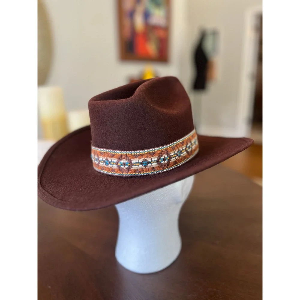 Sears Wool Hat Woman's 6 3/4 Brown Excellent Outback Southwestern Fedora